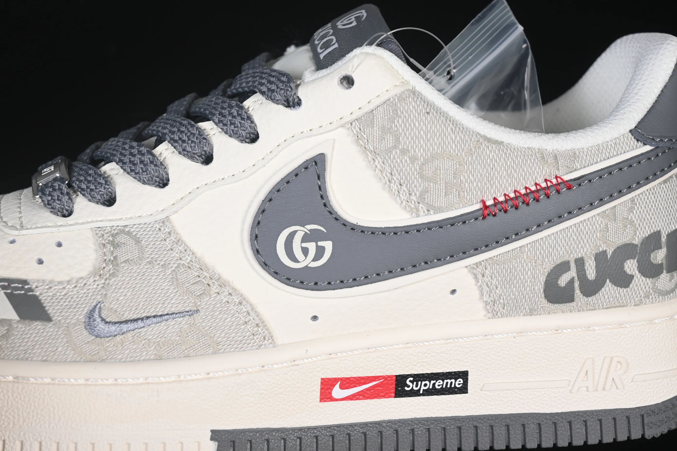 All categories Nk Air Force 1 Air Force series Nk Air Force 1 Low Air Force low top Nike Air Force 1'07 Low Dior joint pattern beige gray red Air Force 1 low top casual sneakers MZ9588-808